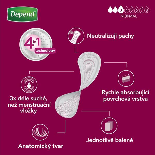 Depend Normal Inkontinenční vložky 14 ks