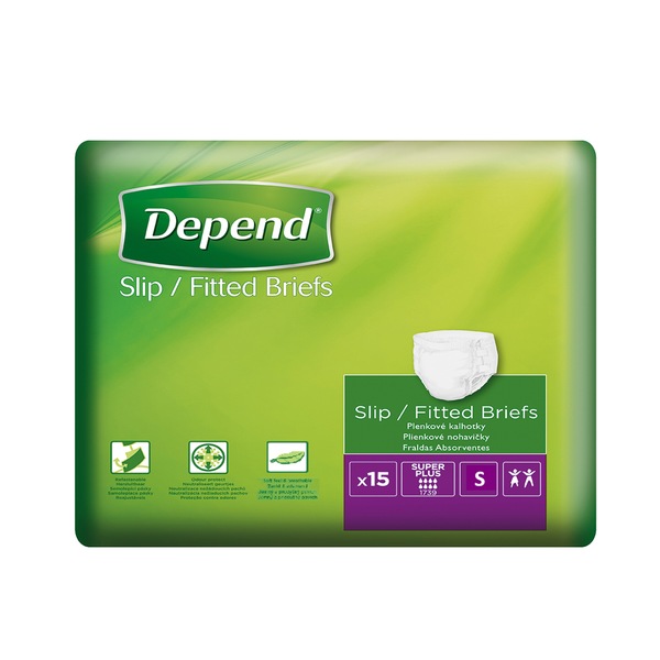 Depend Slip Super Plus Inkontinenční kalhotky vel.S 15 ks