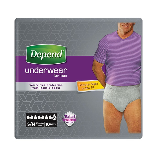 Depend Super Inkontinenční kalhotky vel.S/M pro muže 10 ks
