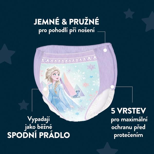 DryNites Natahovací kalhotky na noc pro dívky 4-7 let / 17-30 kg / 10 ks