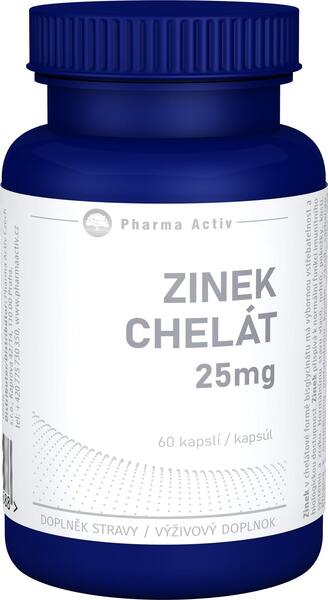 Pharma Activ Zinek Chelát 25 mg 60 kapslí