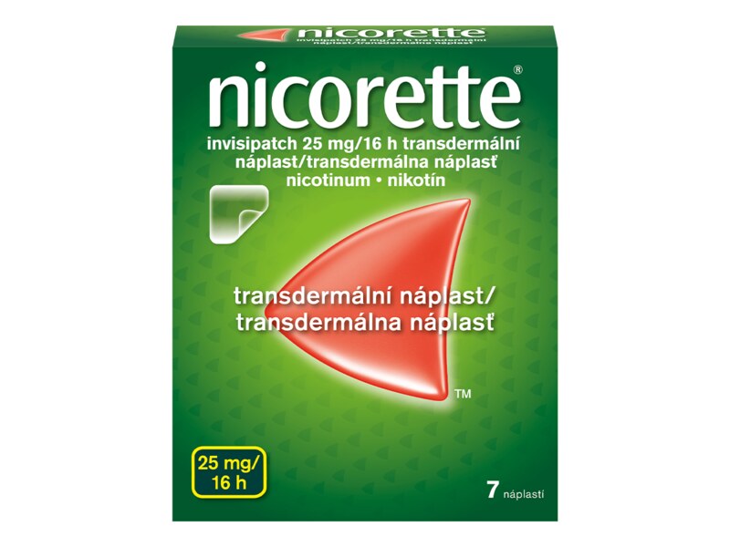Nicorette Invisipatch 25 mg/16h 7 transdermálních náplastí