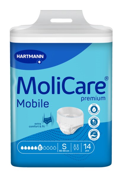 MoliCare Mobile Inkontinenční kalhotky 6 kapek S 14 ks