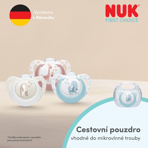 Nuk First Choice Dudlík 0-6m Mix barev 1 ks