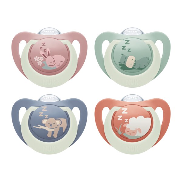 Nuk First Choice Night Dudlík 0-6m Mix barev 2 ks