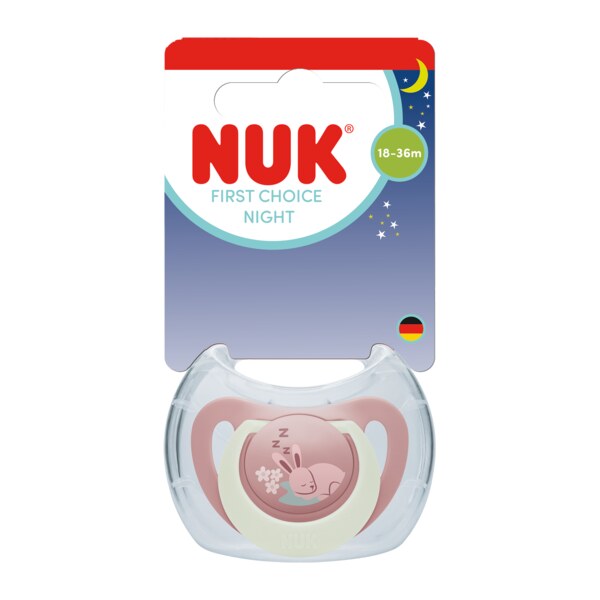 Nuk First Choice Night Dudlík 18-36M Mix barev 1 ks