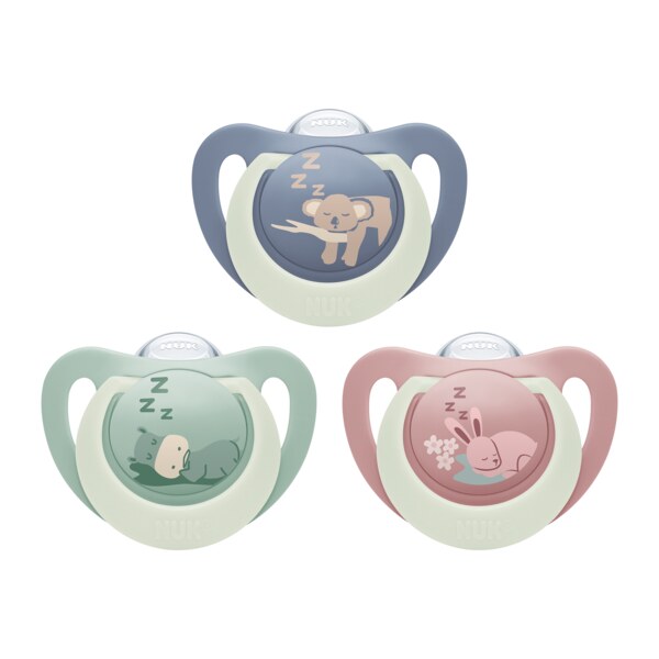 Nuk First Choice Night Dudlík 6-18M Mix barev 1 ks