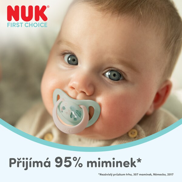 Nuk First Choice Night Dudlík 6-18M Mix barev 1 ks