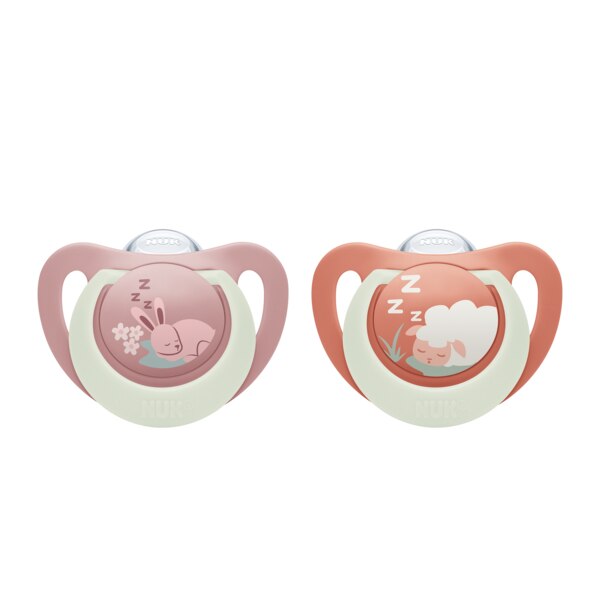 Nuk First Choice Night Dudlík 6-18M Mix barev 2 ks