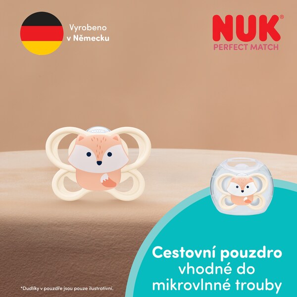 Nuk Perfect Match Air Dudlík 0-6m Mix barev 1 ks