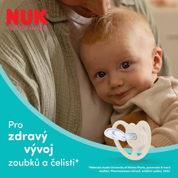 Nuk Perfect Match Air Dudlík Medvídek Pú 6-18m Mix barev 1 ks