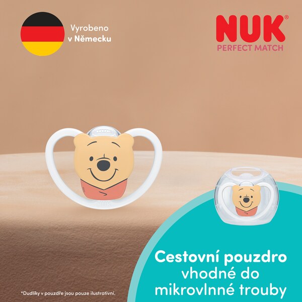 Nuk Perfect Match Air Dudlík Medvídek Pú 6-18m Mix barev 1 ks