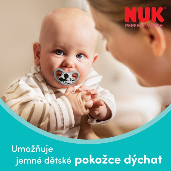 Nuk Perfect Match Air Dudlík Mickey 0-6m Mix barev 1 ks