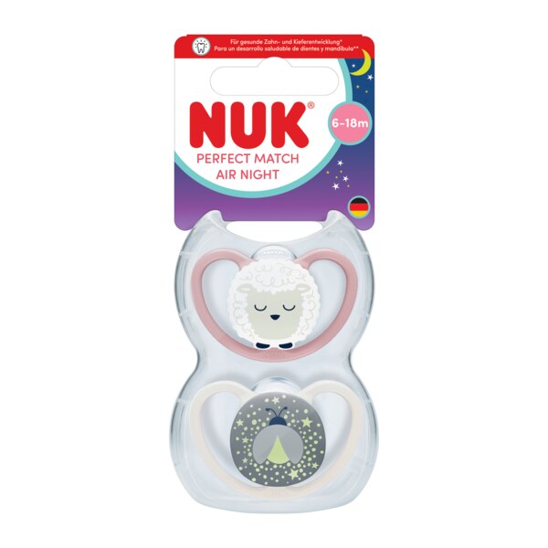 Nuk Perfect Match Air Night Dudlík 6-18m 2 ks