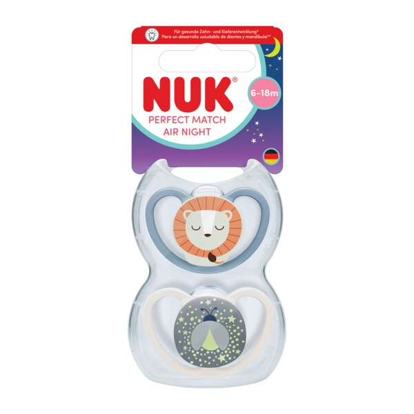 Nuk Perfect Match Air Night Dudlík 6-18m 2 ks
