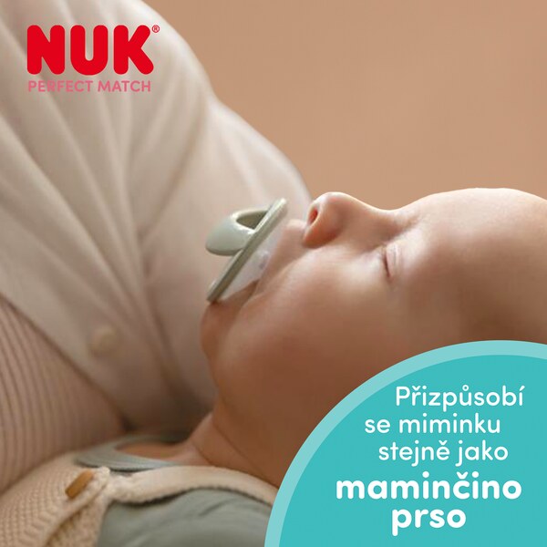 Nuk Perfect Match Dudlík 0-6m Mix barev 2 ks