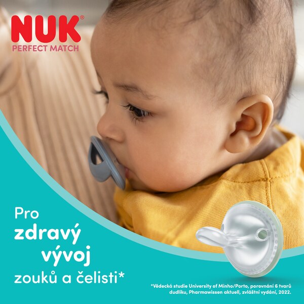 Nuk Perfect Match Dudlík 0-6m Mix barev 2 ks