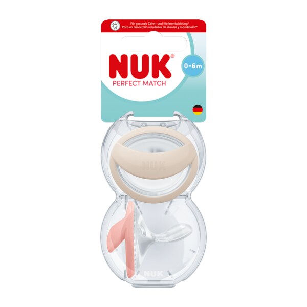 Nuk Perfect Match Dudlík 0-6m Mix barev 2 ks