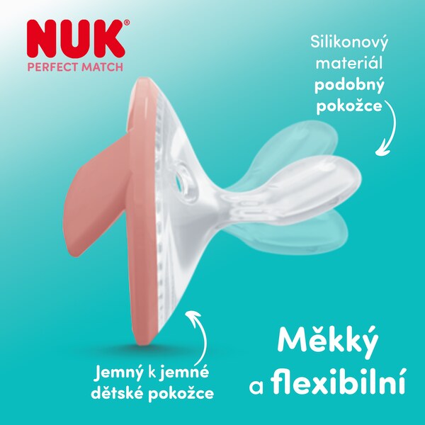 Nuk Perfect Match Dudlík 0-6m Mix barev 2 ks
