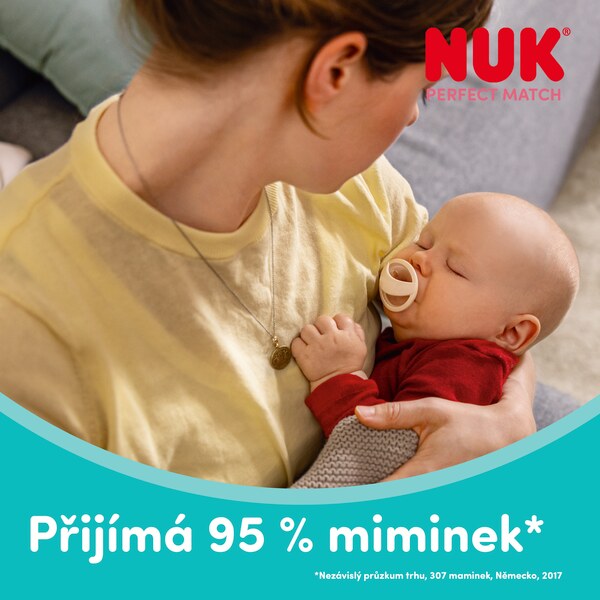 Nuk Perfect Match Dudlík 0-6m Mix barev 2 ks