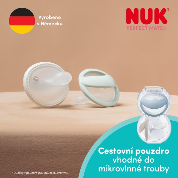 Nuk Perfect Match Dudlík 0-6m Mix barev 2 ks
