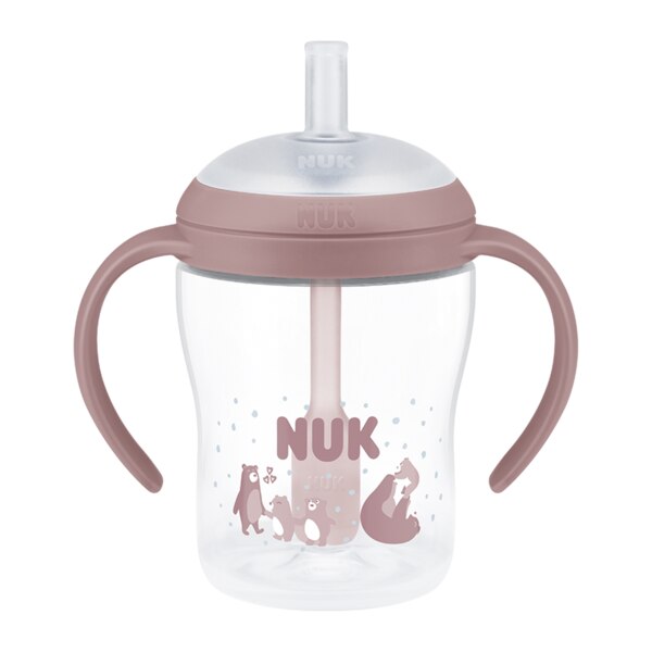Nuk Perfect Match Láhev na učení s brčkem Bear 150 ml 8m+ 1 ks