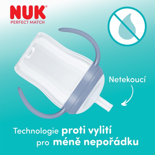 Nuk Perfect Match Láhev na učení s brčkem Pengu 150 ml 8m+ 1 ks