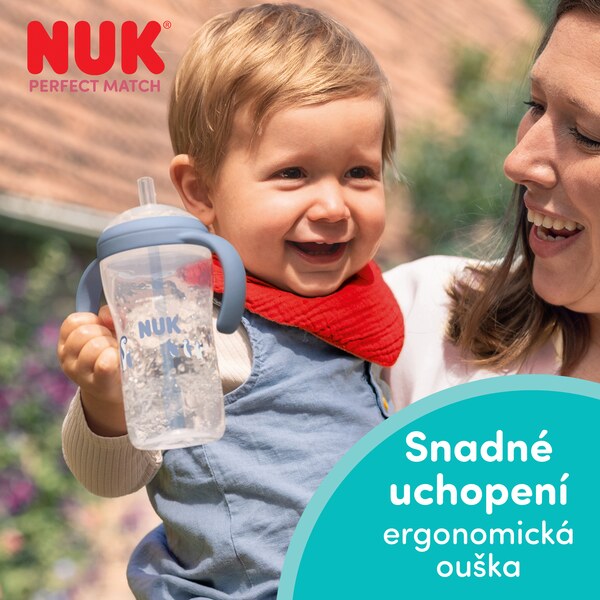 Nuk Perfect Match Láhev na učení s brčkem Pengu 150 ml 8m+ 1 ks