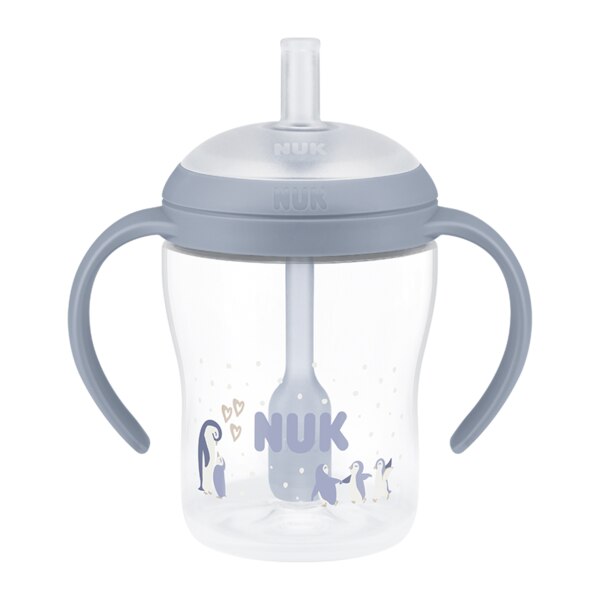 Nuk Perfect Match Láhev na učení s brčkem Pengu 150 ml 8m+ 1 ks