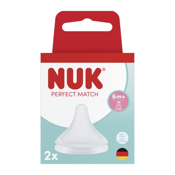 Nuk Perfect Match Savička vel.Flow control 6m+ 2 ks