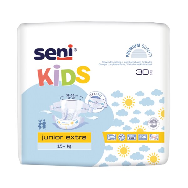 Seni Kids Junior Extra Inkontinenční plenkové kalhotky 15+ kg 30 ks