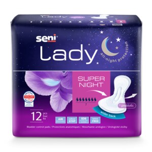 Seni Lady Super Night Inkontinenční vložky 12 ks Seni Lady Super Night Inkontinenční vložky 12 ks