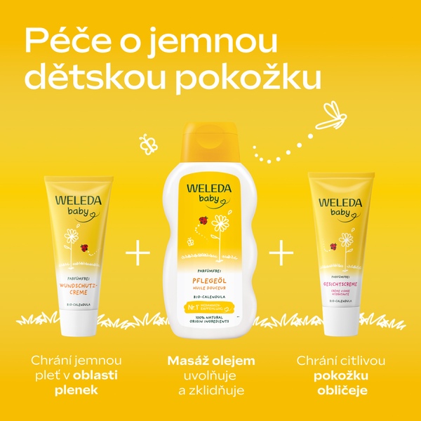 Weleda Baby Měsíčkový olej bez parfemace 200 ml 
