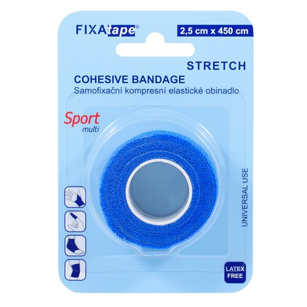 Fixatape Stretch samofixační obinadlo 2,5 x 450 cm blistr Blue 1 ks