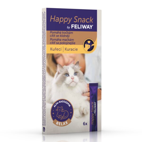 Happy Snack By Feliway Kuřecí 6x15 g
