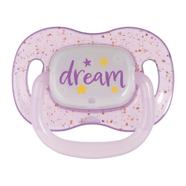 Canpol babies Dudlík silikonový Nightglow 6-18m+ holka 2 ks