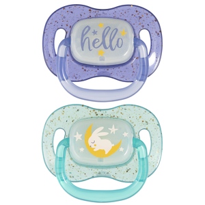 Canpol babies Dudlík silikonový Nightglow 6-18m+ kluk 2 ks