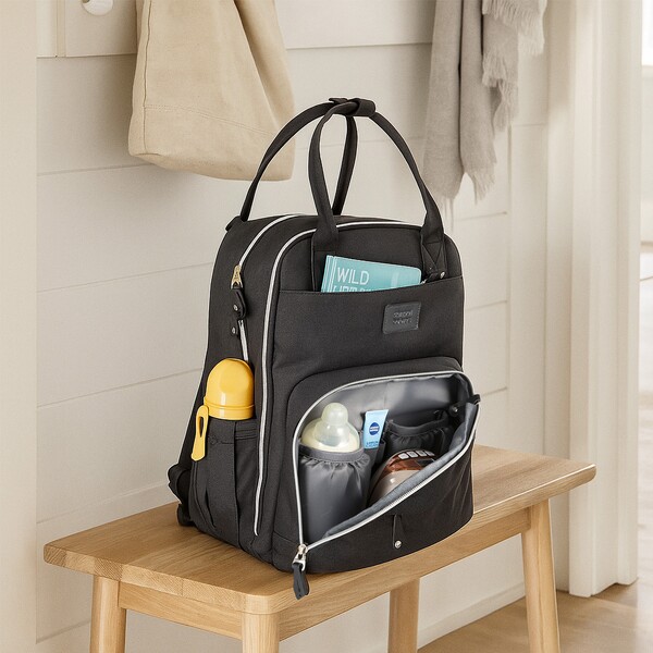 Canpol babies Multifunkční přebalovací batoh černý 1 ks Canpol babies Multifunkční přebalovací batoh černý 1 ks