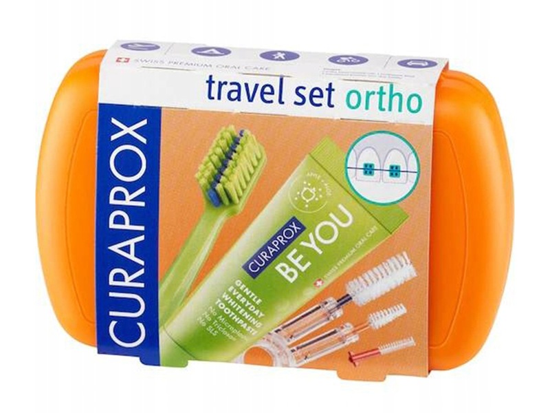 Curaprox Travel set Ortho oranžový 1 ks