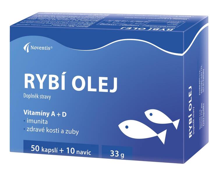 Noventis Rybí olej 50+10 kapslí