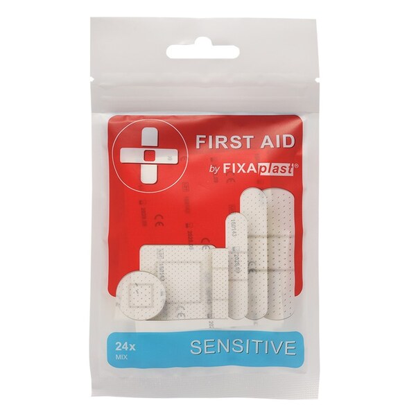 Fixaplast First Aid Sensitive náplast Mix 24 ks