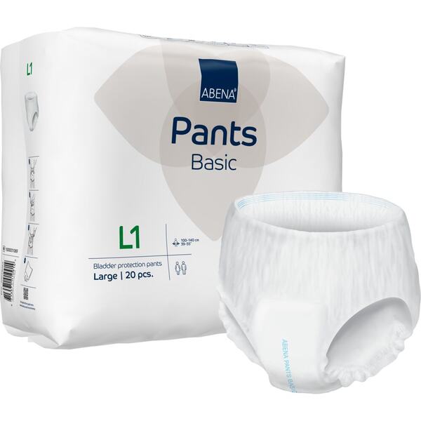 Abena Pants Basic Inkontinenční navlékací kalhotky L1. 20 ks