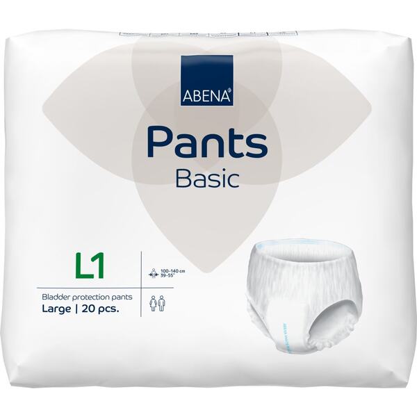 Abena Pants Basic Inkontinenční navlékací kalhotky L1. 20 ks