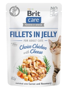 Brit Care Cat Fillets in Jelly Choice Chicken with Cheese 85 g 