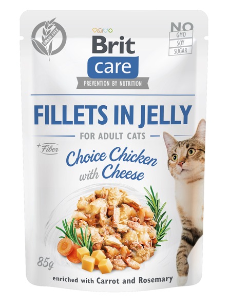 Brit Care Cat Fillets in Jelly Choice Chicken with Cheese 85 g 