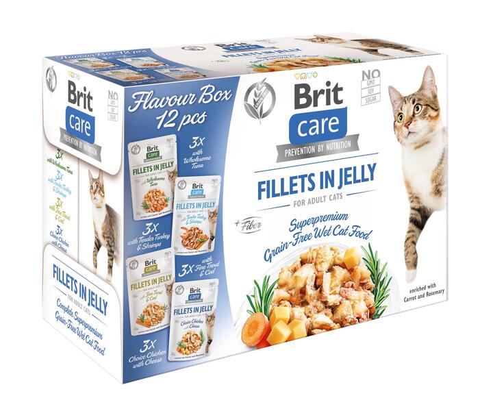 Brit Care Cat Fillets in Jelly Multipack 4x3x85 g