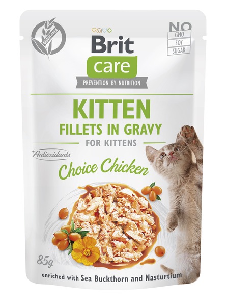 Brit Care Kitten Fillets in Gravy Choice Chicken 85 g