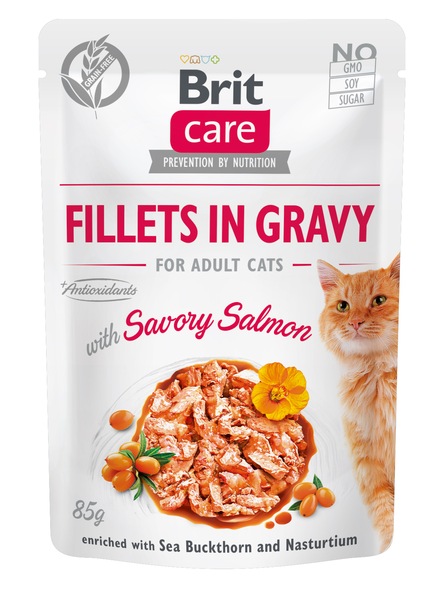 Brit Care Kitten Fillets in Gravy Savory Salmon 85 g