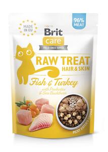 Brit Care Raw Treat Cat Hair&Skin Fish&Turkey 40 g Brit Care Raw Treat Cat Hair&Skin Fish&Turkey 40 g