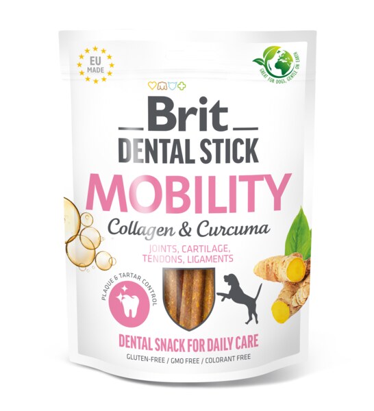 Brit Dog Dental Stick Mobility Curcuma Collagen 7 ks 